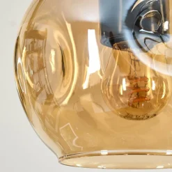 Style Boho-Chic-hofstein Ripoll Suspension, Boule lumineuse, Suspension Écru, Noir, 5 lumières