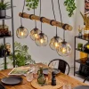 Style Boho-Chic-hofstein Ripoll Suspension, Boule lumineuse, Suspension Écru, Noir, 5 lumières