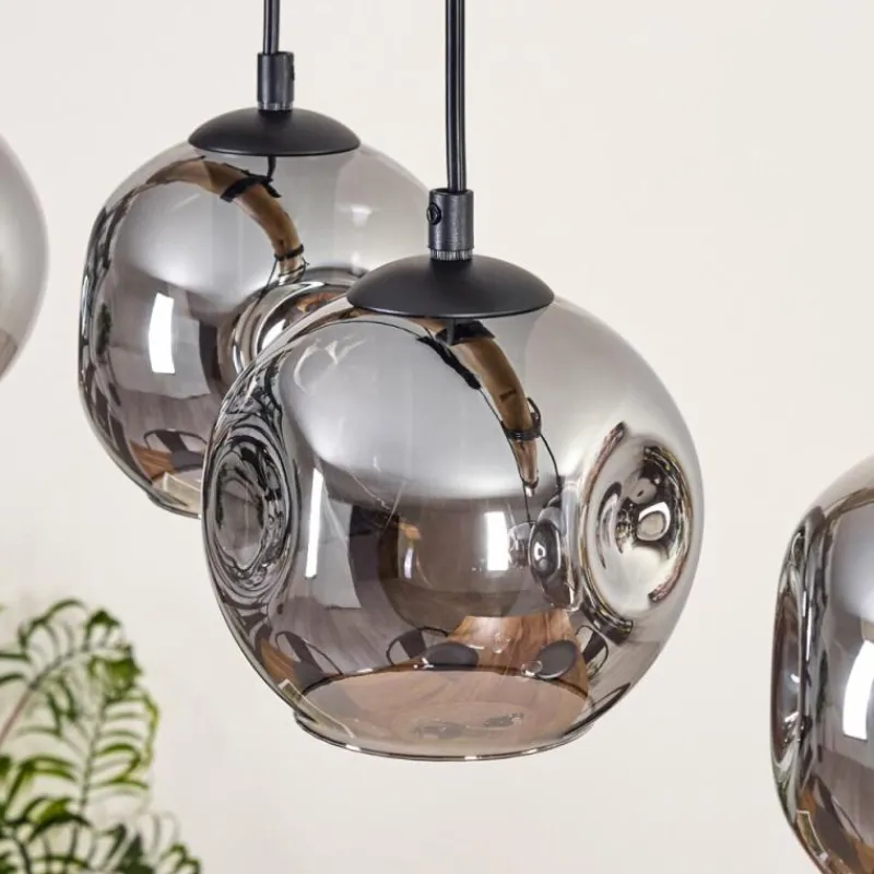 Suspension Verre Fumé-hofstein Ripoll Suspension, Boule lumineuse, Suspension Fumé, 5 lumières