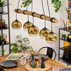 Lampes Dorées-hofstein Ripoll Suspension, Boule lumineuse, Suspension Or, Clair, 5 lumières