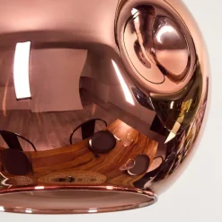 hofstein Ripoll Suspension, Boule lumineuse, Suspension Bleu, Vert, Cuivré, 5 lumières