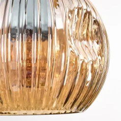 hofstein Ripoll Suspension, Boule lumineuse, Suspension Écru, Noir, 5 lumières