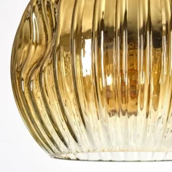 Lampes Dorées-hofstein Ripoll Suspension, Boule lumineuse, Suspension Écru, Noir, 5 lumières