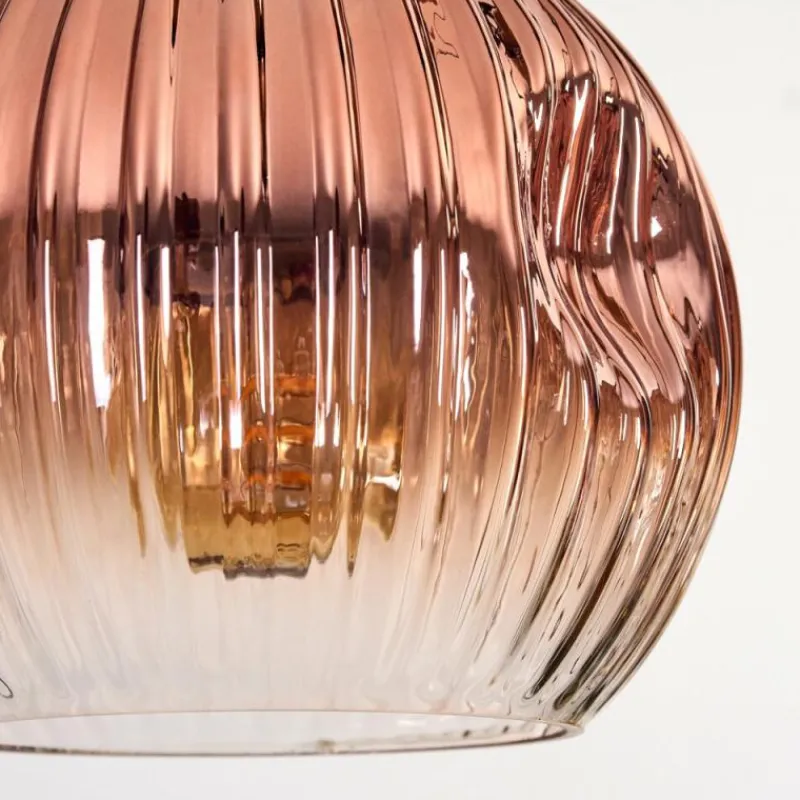 hofstein Ripoll Suspension, Boule lumineuse, Suspension Écru, Noir, 5 lumières