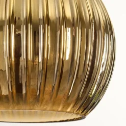 Lampes Dorées-hofstein Ripoll Suspension, Boule lumineuse, Suspension Écru, Noir, 5 lumières