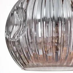 Suspension Verre Fumé-hofstein Ripoll Suspension, Boule lumineuse, Suspension Écru, Noir, 5 lumières