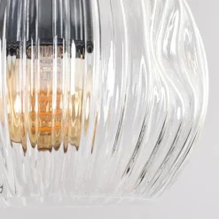 hofstein Ripoll Suspension, Boule lumineuse, Suspension Écru, Noir, 5 lumières