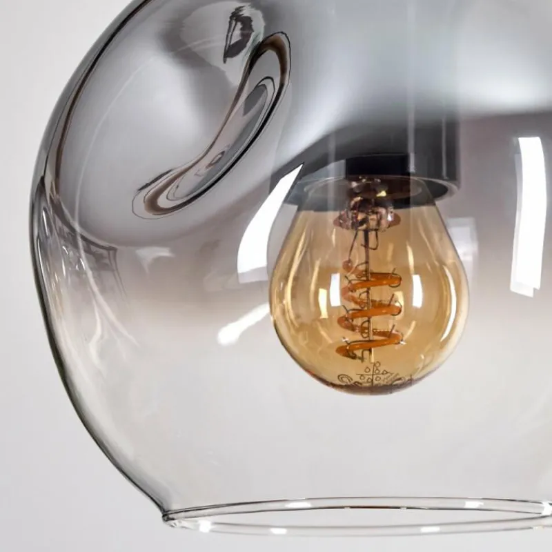 hofstein Ripoll Suspension, Boule lumineuse, Suspension Écru, Noir, 3 lumières