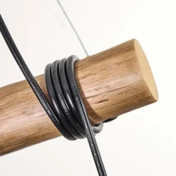 Lampes Dorées-hofstein Ripoll Suspension, Boule lumineuse, Suspension Écru, Noir, 3 lumières