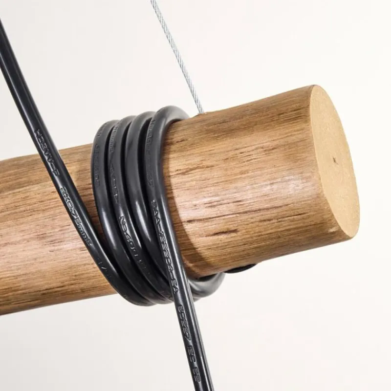 hofstein Ripoll Suspension, Boule lumineuse, Suspension Écru, Noir, 3 lumières