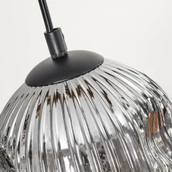 Suspension Verre Fumé-hofstein Ripoll Suspension, Boule lumineuse, Suspension Écru, Noir, 3 lumières