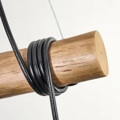 Lampes Dorées-hofstein Ripoll Suspension, Boule lumineuse, Suspension Écru, Noir, 3 lumières