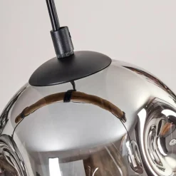 hofstein Ripoll Suspension, Boule lumineuse, Suspension Écru, Noir, 3 lumières