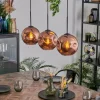 hofstein Ripoll Suspension, Boule lumineuse, Suspension Cuivré, 3 lumières