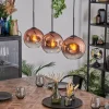 hofstein Ripoll Suspension, Boule lumineuse, Suspension Clair, Cuivré, 3 lumières