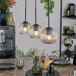 Lampes À Boules-hofstein Ripoll Suspension, Boule lumineuse, Suspension Clair, 3 lumières