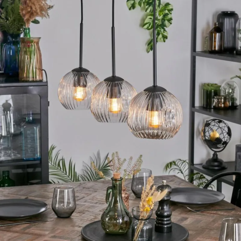 Lampes À Boules-hofstein Ripoll Suspension, Boule lumineuse, Suspension Clair, 3 lumières