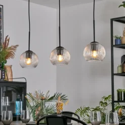 Lampes À Boules-hofstein Ripoll Suspension, Boule lumineuse, Suspension Clair, 3 lumières