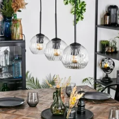 Lampes À Boules-hofstein Ripoll Suspension, Boule lumineuse, Suspension Clair, 3 lumières