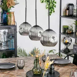 hofstein Ripoll Suspension, Boule lumineuse, Suspension Fumé, 3 lumières