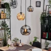 hofstein Ripoll Suspension, Boule lumineuse, Suspension, Suspension grappe Ambre, Fumé, 3 lumières