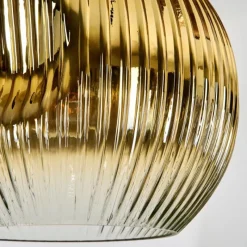 Lampes Dorées-hofstein Ripoll Suspension, Boule lumineuse, Suspension, Suspension grappe Chrome, Or, Clair, Cuivré, Fumé, 3 lumières