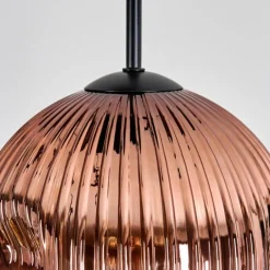 Lampes Dorées-hofstein Ripoll Suspension, Boule lumineuse, Suspension, Suspension grappe Chrome, Or, Clair, Cuivré, Fumé, 3 lumières