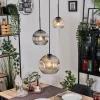 hofstein Ripoll Suspension, Boule lumineuse, Suspension grappe Ambre, Clair, Fumé, 3 lumières