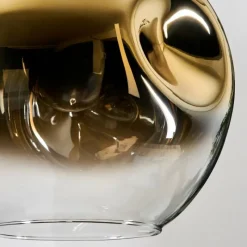 Lampes Dorées-hofstein Ripoll Suspension, Boule lumineuse, Suspension grappe Chrome, Or, Clair, Cuivré, Fumé, 4 lumières