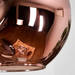 hofstein Ripoll Suspension, Boule lumineuse, Suspension grappe Bleu, Vert, Cuivré, 3 lumières