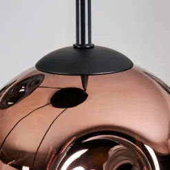 hofstein Ripoll Suspension, Boule lumineuse, Suspension grappe Bleu, Or, Vert, Cuivré, 4 lumières