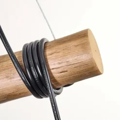 Lampes Dorées-hofstein Ripoll Suspension, Boule lumineuse, Suspension Écru, Noir, 3 lumières