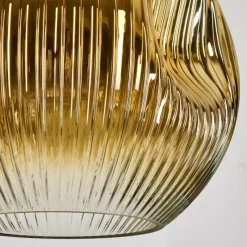 Lampes Dorées-hofstein Ripoll Suspension, Boule lumineuse, Suspension grappe Ambre, Or, Clair, Cuivré, Fumé, 4 lumières