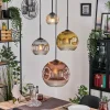 Lampes Dorées-hofstein Ripoll Suspension, Boule lumineuse, Suspension grappe Ambre, Or, Clair, Cuivré, Fumé, 4 lumières