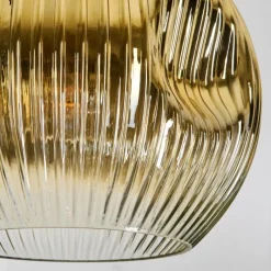 Lampes Dorées-hofstein Ripoll Suspension, Boule lumineuse, Suspension grappe Ambre, Or, Clair, Cuivré, Fumé, 4 lumières