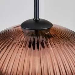 Lampes Dorées-hofstein Ripoll Suspension, Boule lumineuse, Suspension grappe Ambre, Or, Clair, Cuivré, Fumé, 4 lumières