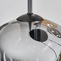 Suspension Verre Fumé-hofstein Ripoll Suspension, Boule lumineuse, Suspension grappe Ambre, Fumé, 5 lumières