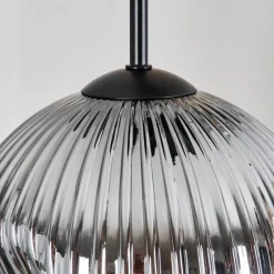 Suspension Verre Fumé-hofstein Ripoll Suspension, Boule lumineuse, Suspension grappe Ambre, Clair, Fumé, 5 lumières