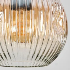 Suspension Verre Fumé-hofstein Ripoll Suspension, Boule lumineuse, Suspension grappe Ambre, Clair, Fumé, 5 lumières