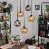 hofstein Ripoll Suspension, Boule lumineuse, Suspension grappe Ambre, Fumé, 5 lumières