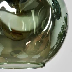 hofstein Ripoll Suspension, Boule lumineuse, Suspension grappe Bleu, Vert, Cuivré, 5 lumières