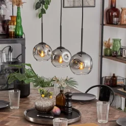 hofstein Ripoll Suspension Chrome, Clair, 3 lumières