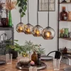 hofstein Ripoll Suspension Chrome, Fumé, 4 lumières