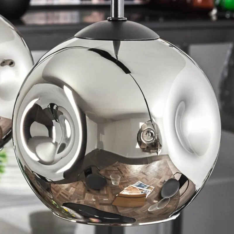 hofstein Ripoll Suspension Chrome, Fumé, 4 lumières