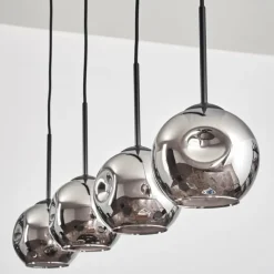 hofstein Ripoll Suspension Chrome, Fumé, 4 lumières