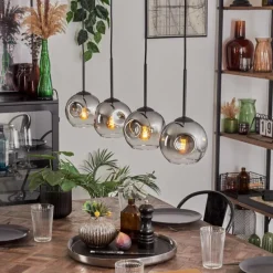 hofstein Ripoll Suspension Chrome, Clair, 4 lumières