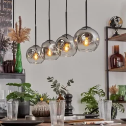 hofstein Ripoll Suspension Chrome, Clair, 4 lumières