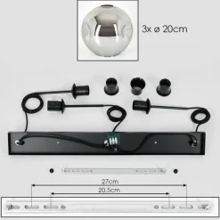 hofstein Ripoll Suspension Chrome, 3 lumières