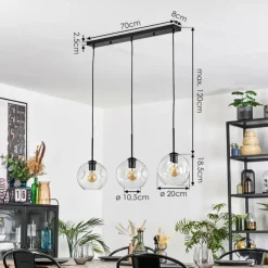 hofstein Ripoll Suspension Clair, 3 lumières