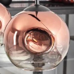 hofstein Ripoll Suspension Clair, Cuivré, 4 lumières